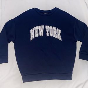 Navy New York crew neck sweatshirt